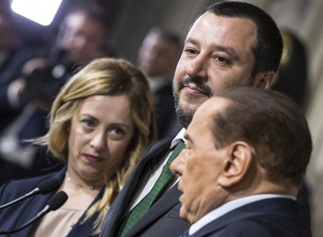 Imagoeconomica i tre destra salvini meloni berlusconi