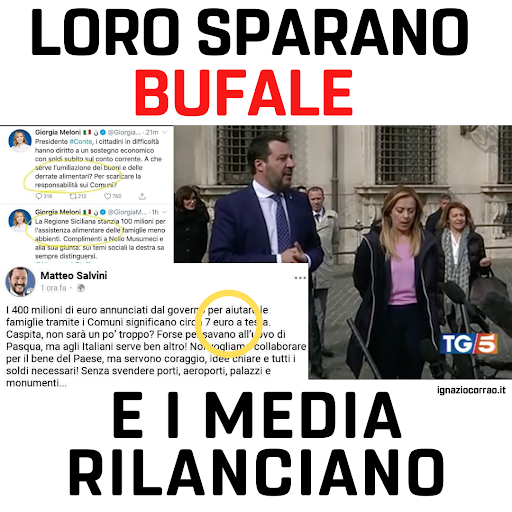 Salvini e Meloni sparano bufale