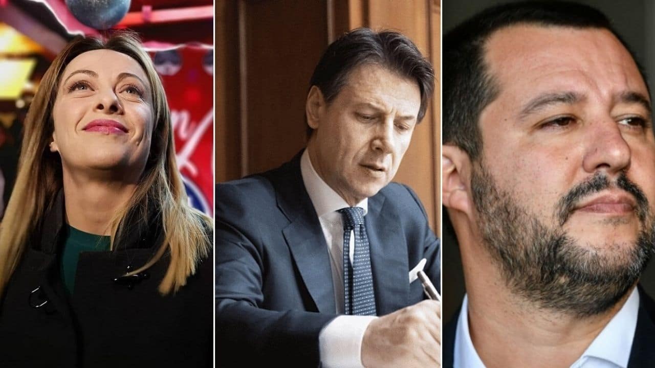 giorgia meloni giuseppe conte matteo salvini