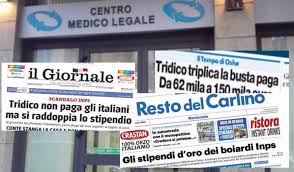 giornali e caso tridico