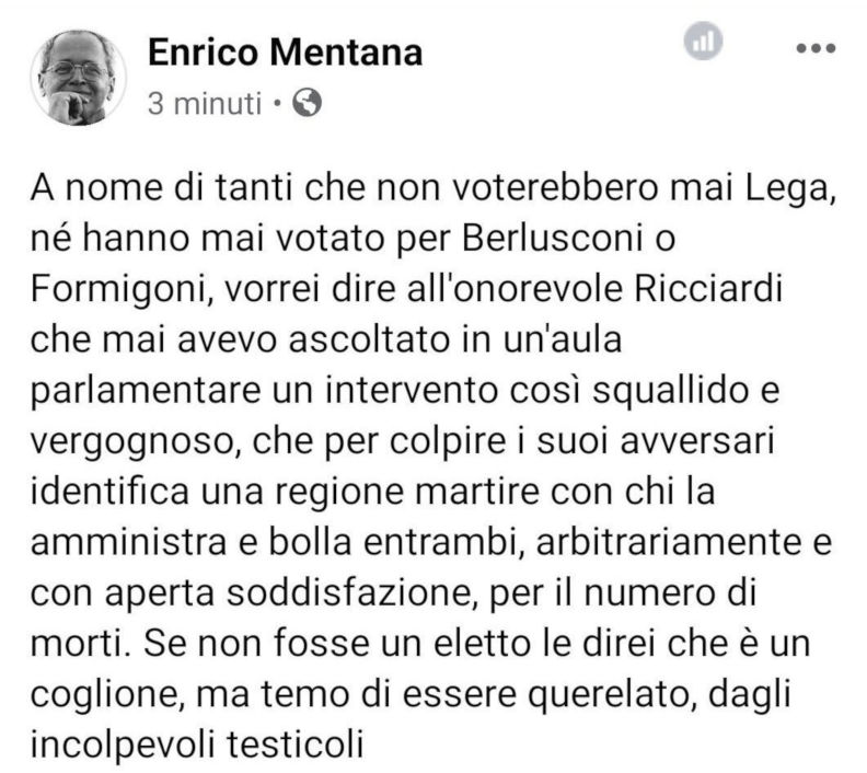 mentana coglioni ricciardi