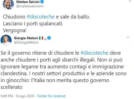 salvini meloni discoteche porti 531x391